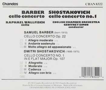 CD Samuel Barber: Cello Concerto / Cello Concerto No.1 324604