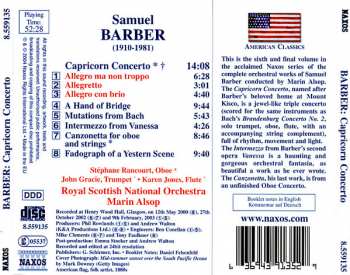 CD Samuel Barber: Capricorn Concerto • A Hand Of Bridge • Intermezzo From Vanessa 296112