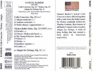 CD Samuel Barber: Orchestral Works, Volume 2 - Cello Concerto • Medea (Suite) • Adagio For Strings 249124