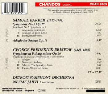 CD Detroit Symphony Orchestra: Symphony No. 2; Adagio For Strings / Symphony In F Sharp Minor