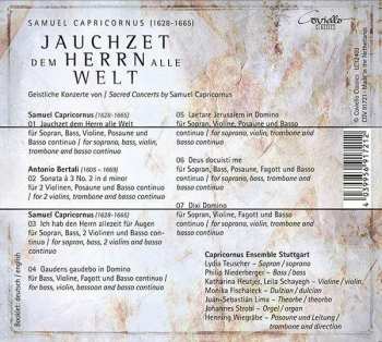 CD Samuel Capricornus: Jauchzet Dem Herrn Alle Welt 319666