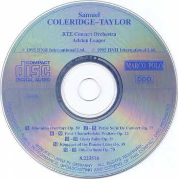 CD Samuel Coleridge-Taylor: British Light Music: Samuel Coleridge-Taylor 310911