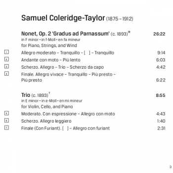 CD Samuel Coleridge-Taylor: Nonet / Piano Trio / Piano Quintet 308342
