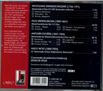CD Sándor Végh: Mozart. Mendelssohn. Dvorák/Végh 414158