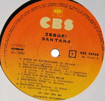 LP Santana: Zebop! 432495