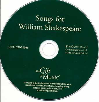 CD Sara Stowe: Songs For William Shakespeare 353931