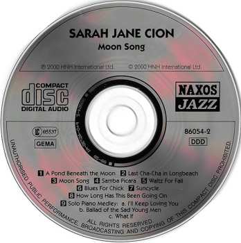 CD Sarah Jane Cion: Moon Song