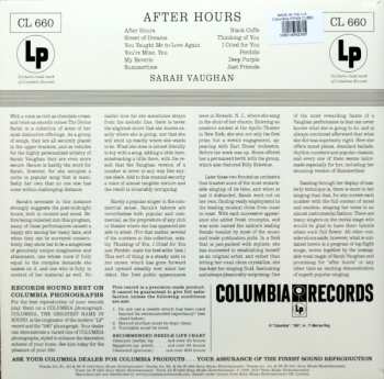 LP Sarah Vaughan: After Hours With Sarah Vaughan LTD 77503