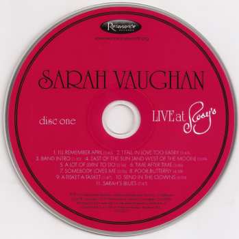 2CD Sarah Vaughan: Live At Rosy's 329143