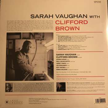 LP Sarah Vaughan: Sarah Vaughan with Clifford Brown LTD