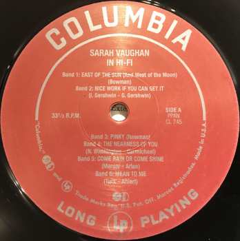 2LP Sarah Vaughan: Sarah Vaughan In Hi-Fi LTD 133555