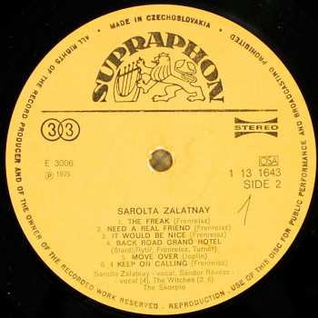 LP Sarolta Zalatnay: Sarolta Zalatnay 66099