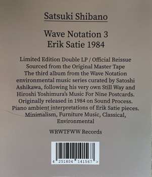 2LP Satsuki Shibano: Wave Notation 3: Erik Satie 1984 LTD 469472