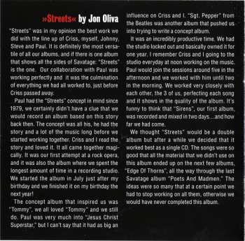 CD Savatage: Streets (A Rock Opera) DIGI