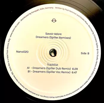 Savoir Adore: Dreamers (Spiller Remixes)