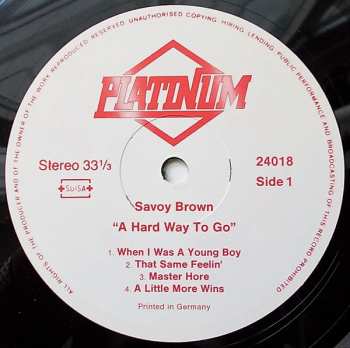 LP Savoy Brown: A Hard Way To Go 430887