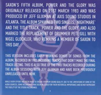 CD Saxon: Power & The Glory DIGI 386616