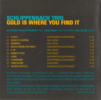 CD Alexander von Schlippenbach Trio: Gold Is Where You Find It 424448