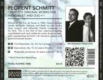 CD Florent Schmitt: Complete Original Works for Piano Duet and Duo - 1 450052