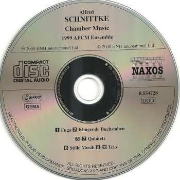 CD Alfred Schnittke: Piano Quintet • String Trio 466344