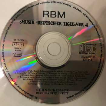 CD Schnuckenack Reinhardt Quintett: Musik Deutscher Zigeuner 4 381585