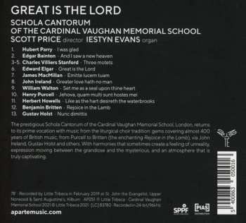 CD Schola Cantorum Of The Cardinal Vaughan Memorial School: Great Is The Lord  311558