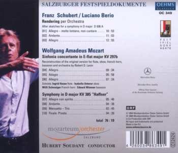 CD Franz Schubert: Rendering Per Orchestra / Sinfonia Concertante KV 297b (Urfassung) / Symphony In D Major KV 385 “Haffner” 437941
