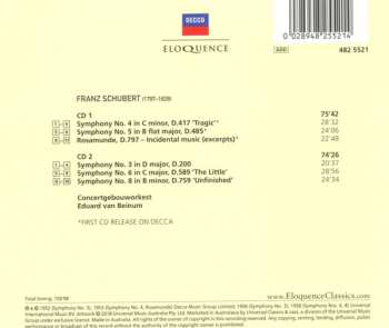2CD Franz Schubert: Symphonies No. 3, 4, 5, 6 & 8; Rosamunde 523515