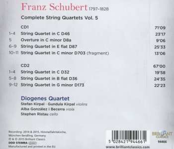 2CD Franz Schubert: Complete String Quartets, Volume 5 (String Quartest D32. D36, D46, D87, D173, D703, D8a)