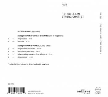 CD Franz Schubert: Late String Quartets: G Major & C Minor "Quartettsatz"