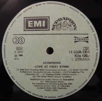 LP Scorpions: Love At First Sting 42113