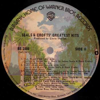 LP Seals & Crofts: Greatest Hits (RSD Black Friday 2025)
