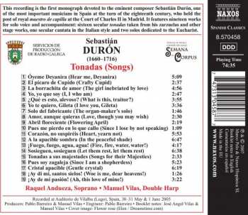 CD Sebastian Duron: Tonadas (Songs) 301464