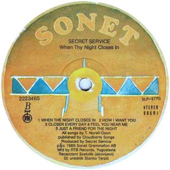 LP Secret Service: When The Night Closes In