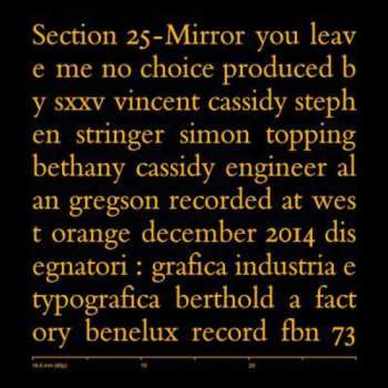 Album Section 25: Mirror / You Leave Me No Choice