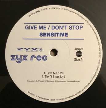 LP Sensitive: Give Me / Don‘t Stop 72458