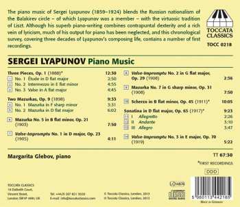 CD Sergei Lyapunov: Piano Music 450454