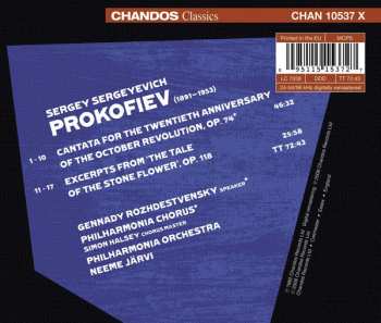 CD Sergei Prokofiev: Cantata For The Twentieth Anniversary Of The October Revolution / Excerpts From "The Stone Flower" 120106