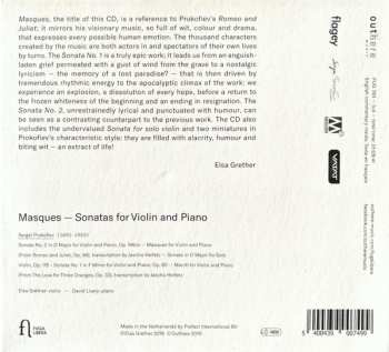 CD Sergei Prokofiev: Masques — Sonatas For Violin And Piano 364824