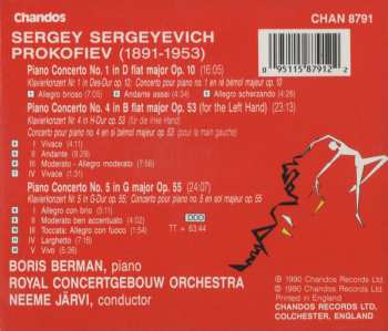 CD Sergei Prokofiev: Piano Concertos No. 1 In D Flat Op. 10; No 4 In B Flat Op. 53; No. 5 In G Op. 55 274909