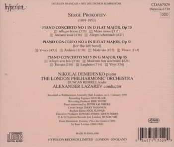 CD Sergei Prokofiev: Piano Concertos Nos 1, 4, 5 345636