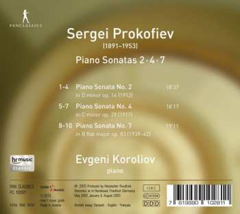 CD Sergei Prokofiev: Piano Sonatas 2 . 4 . 7 342846