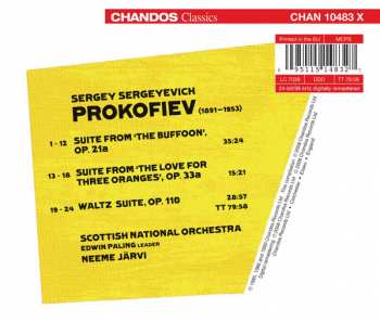 CD Sergei Prokofiev: Suite From 'The Buffoon' / Waltz Suite / Suite From 'The Love For Three Oranges' 292659