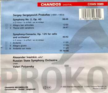 CD Sergei Prokofiev: Symphony-Concerto, Symphony No. 2 294264