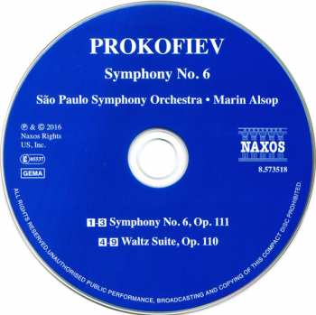 CD Sergei Prokofiev: Symphony No. 6 • Waltz Suite 319823