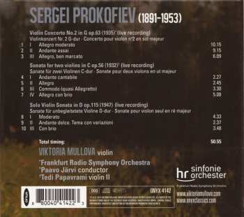 CD Sergei Prokofiev: Violin Concerto No. 2, Sonata For Two Violins & Solo Violin Sonata 314479