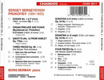 CD Sergei Prokofiev: Vol. 5 Of The Complete Piano Music 292314