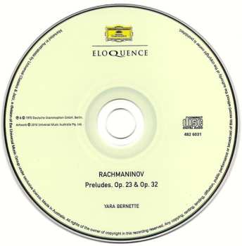CD Sergei Vasilyevich Rachmaninoff: 10 Preludes, Op. 23 & 13 Preludes, Op. 32 476784
