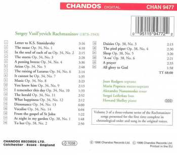CD Sergei Vasilyevich Rachmaninoff: Complete Songs - Volume 3 306392