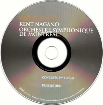CD Sergei Vasilyevich Rachmaninoff: Concerto N°4 (1926) / Prométhée 394015